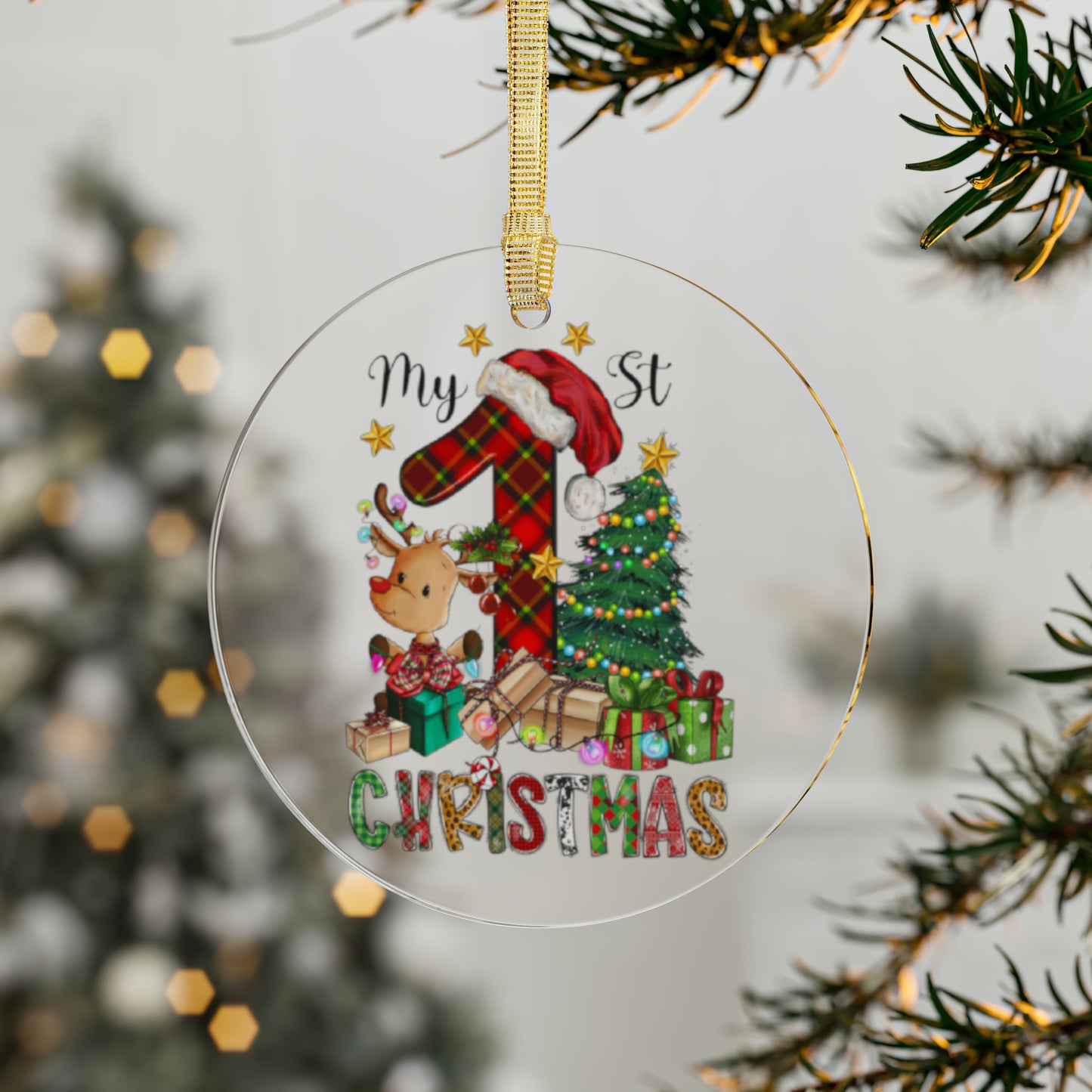 Personalized Baby's First Christmas Acrylic Ornament