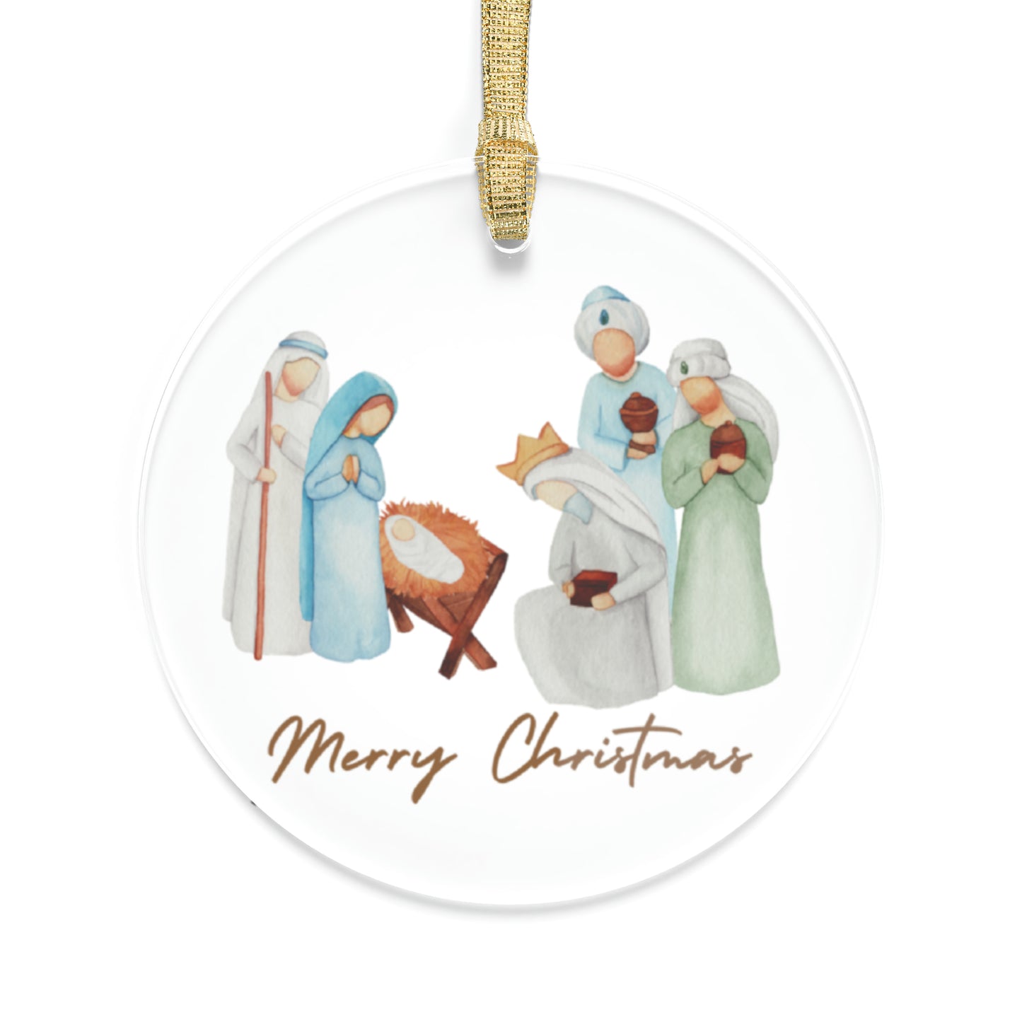 Nativity Cheer Christmas Ornament