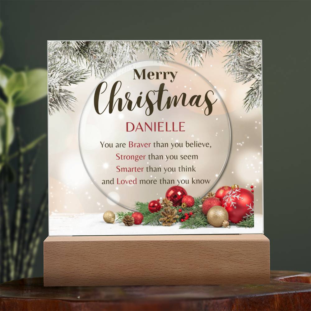 Forever Personalized Christmas Ornament Acrylic Night Light