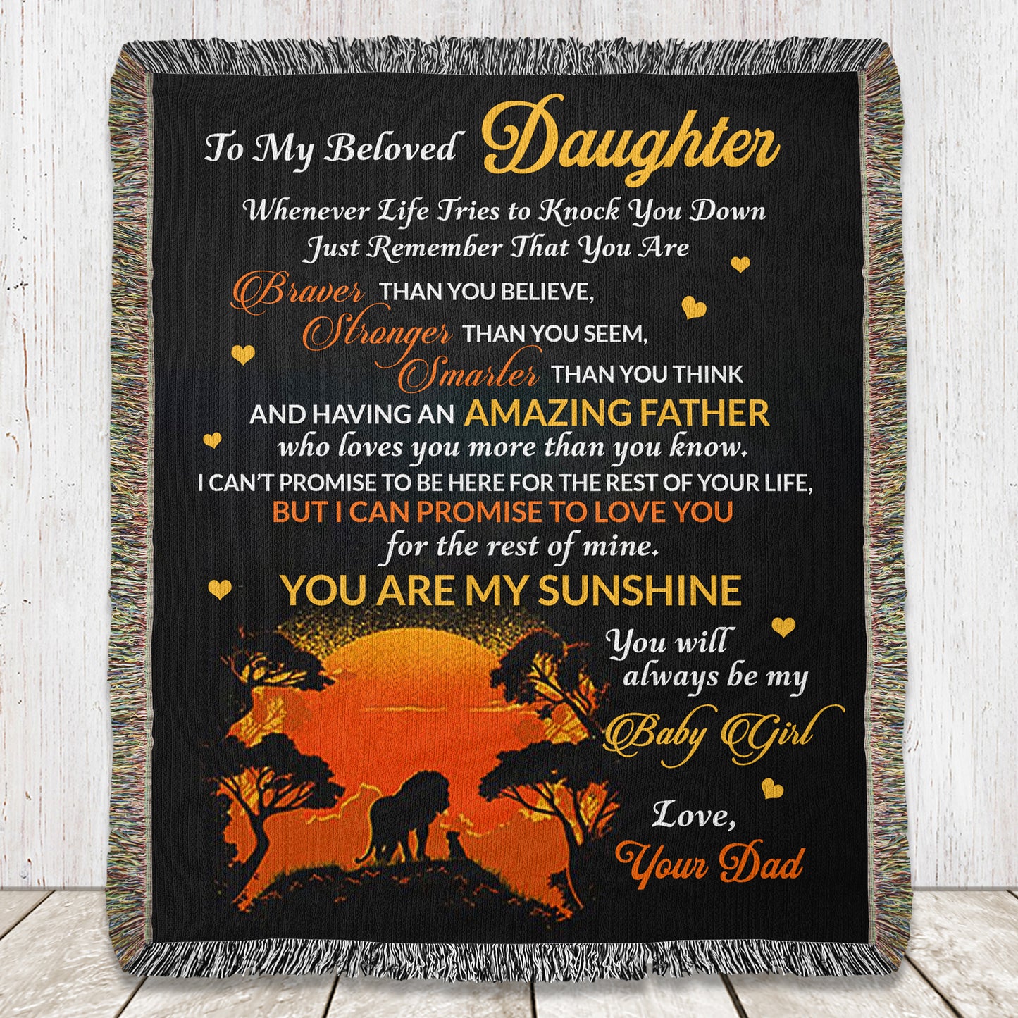 Dad's Love Unfolded: A Blanket Of Affirmations For A Daughter