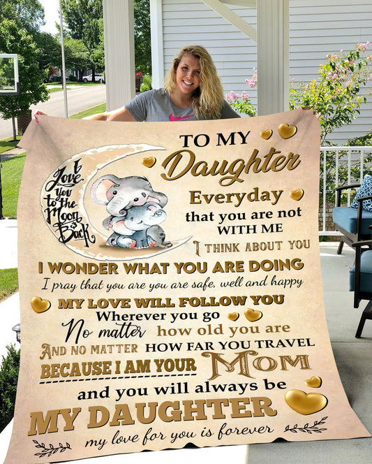 Mother's Prayer : Love To The Moon and Back Daughter's Premium Sherpa Blanket