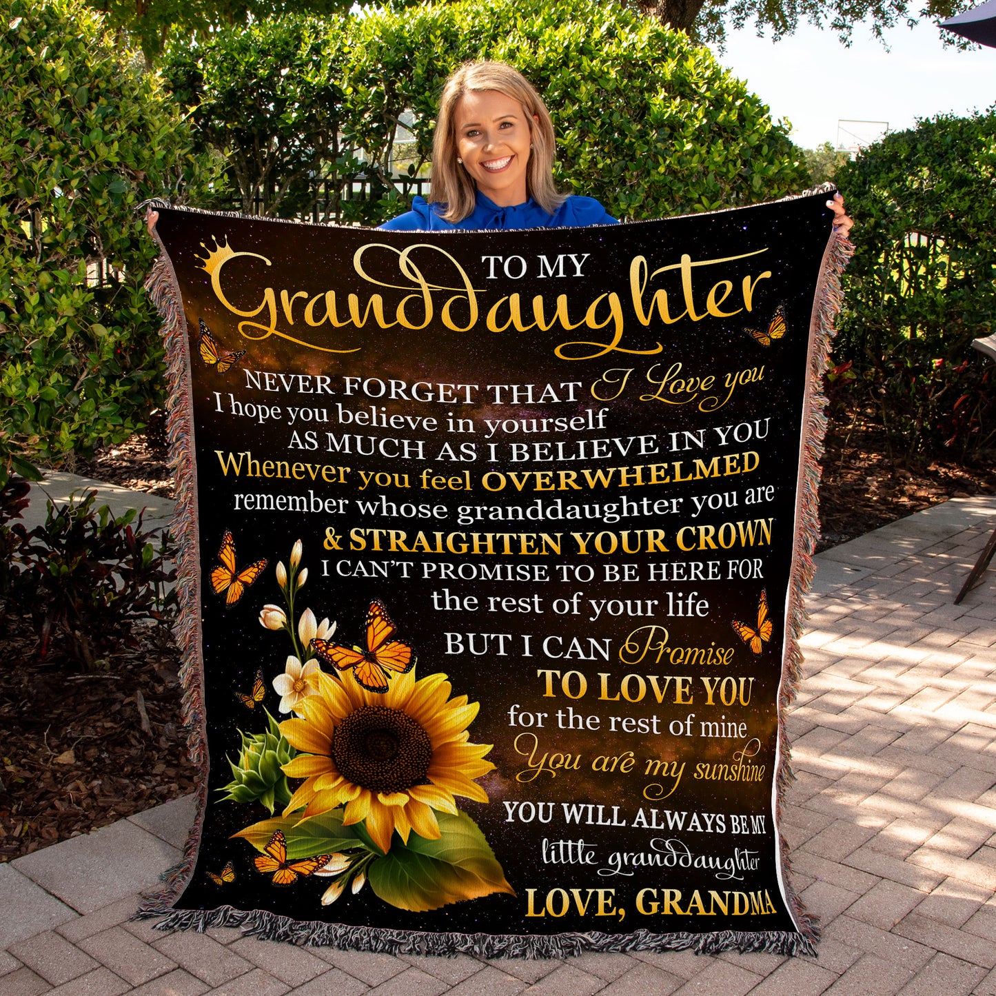 Granddaughter Sunflowers In Your Life Blanket