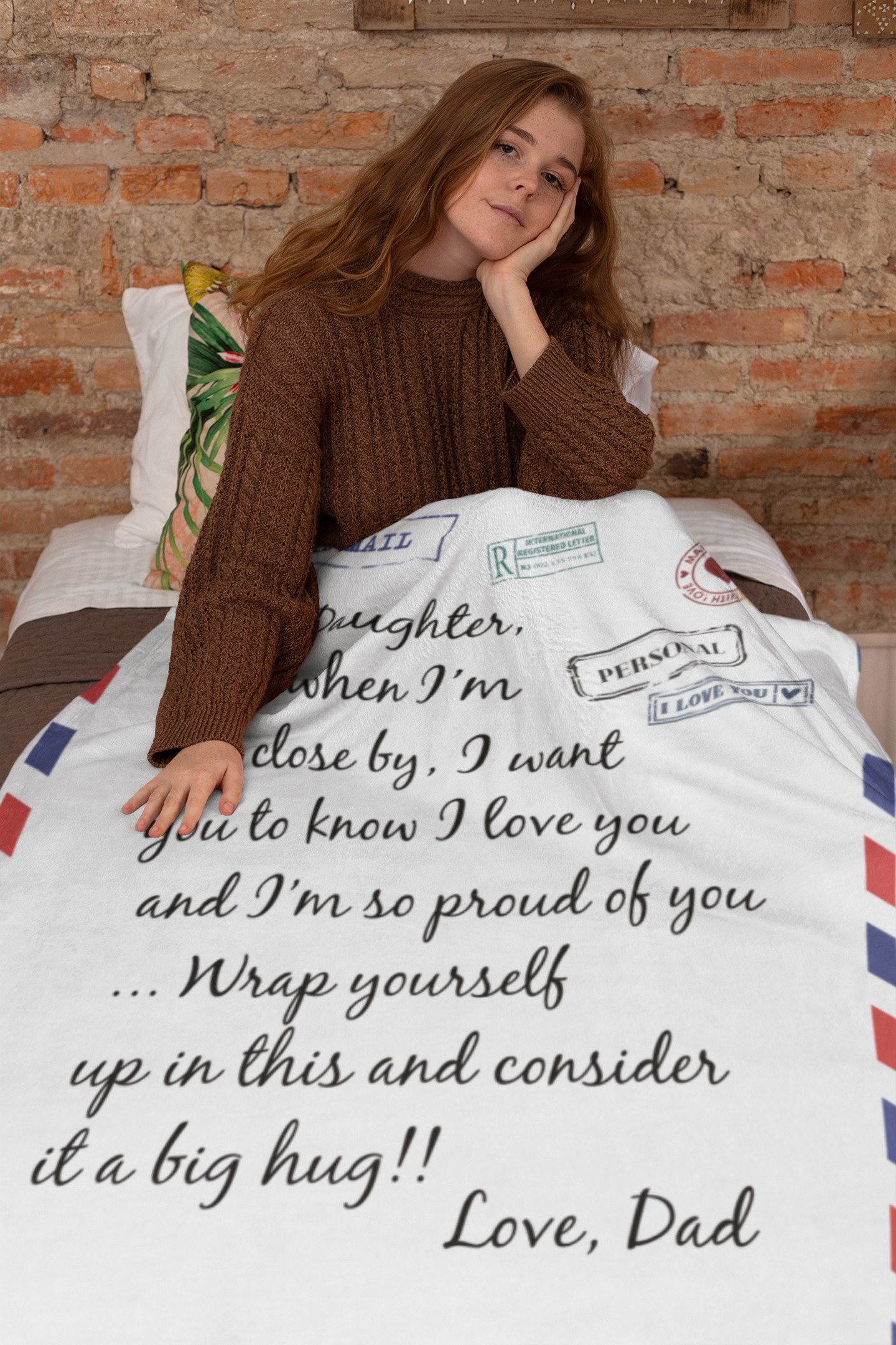 Personalized Love Letter To My Daughter Premium Sherpa Blanket 50X60