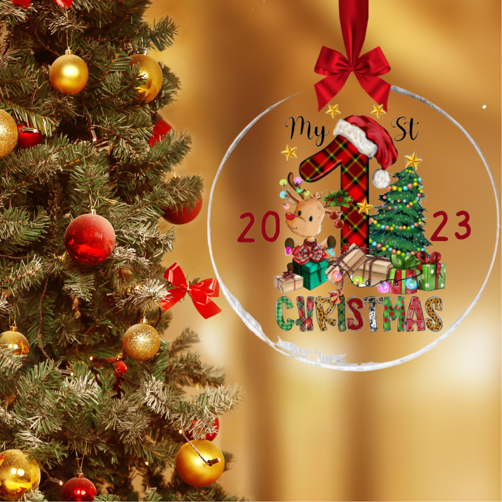 Personalized Baby's First Christmas Acrylic Ornament