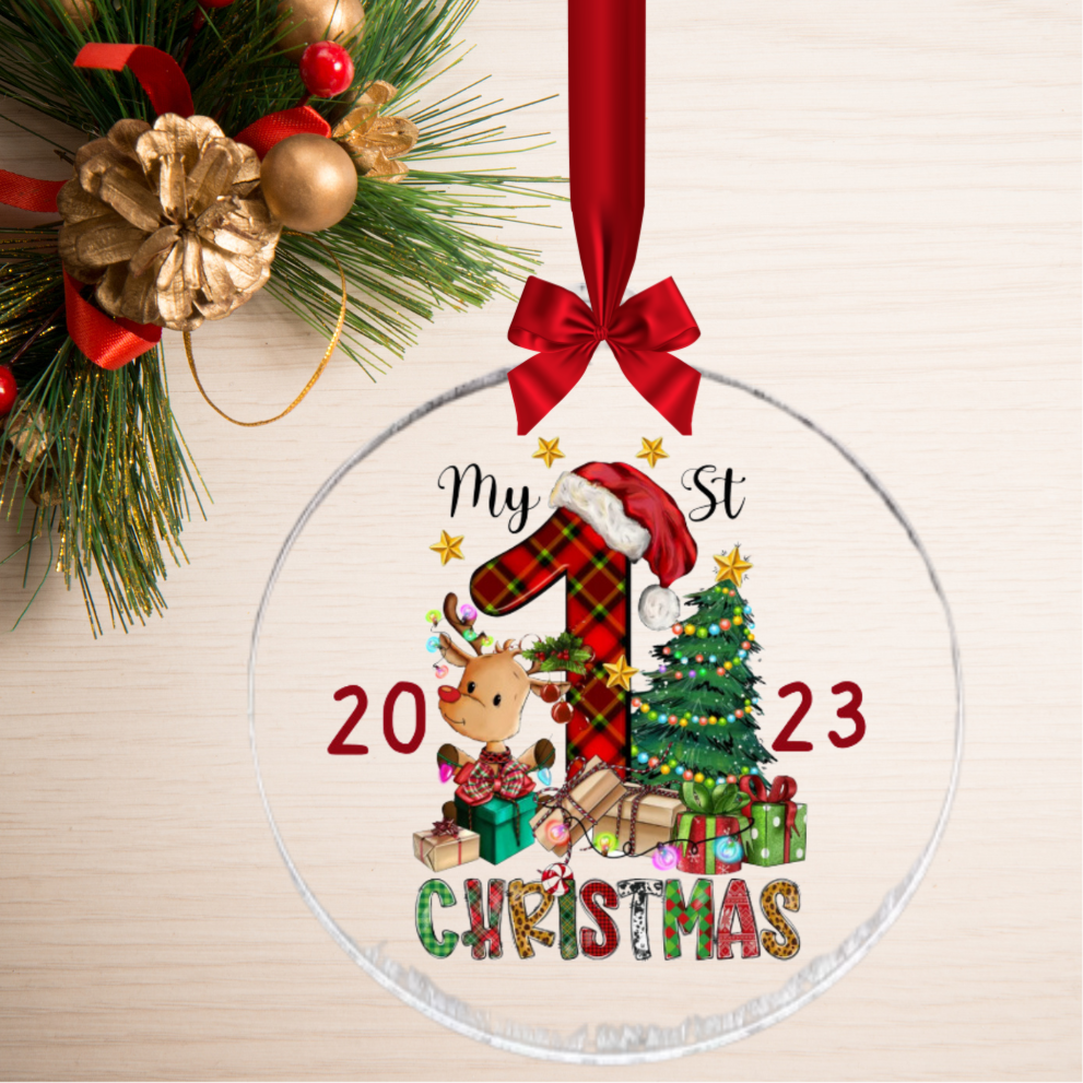 Personalized Baby's First Christmas Acrylic Ornament