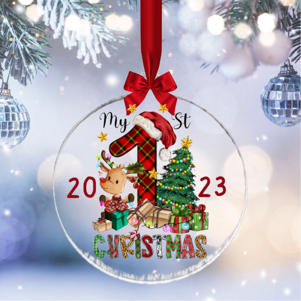 Personalized Baby's First Christmas Acrylic Ornament