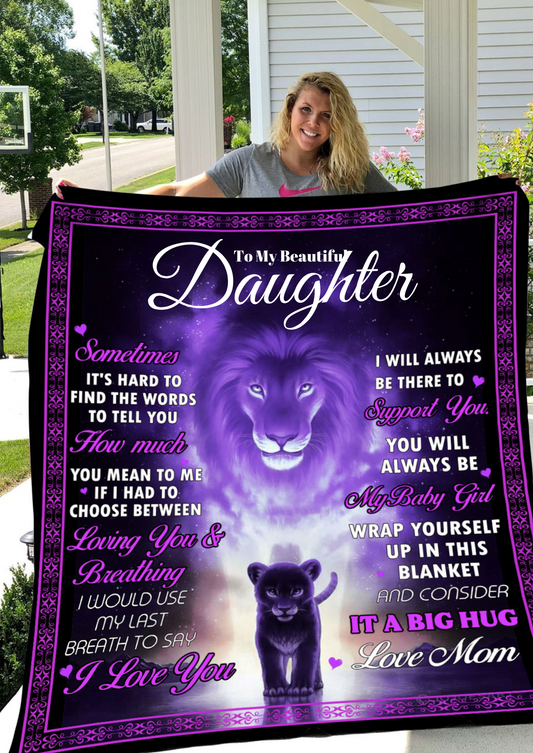 Personalized Big Hug Daughter Blanket From Mom