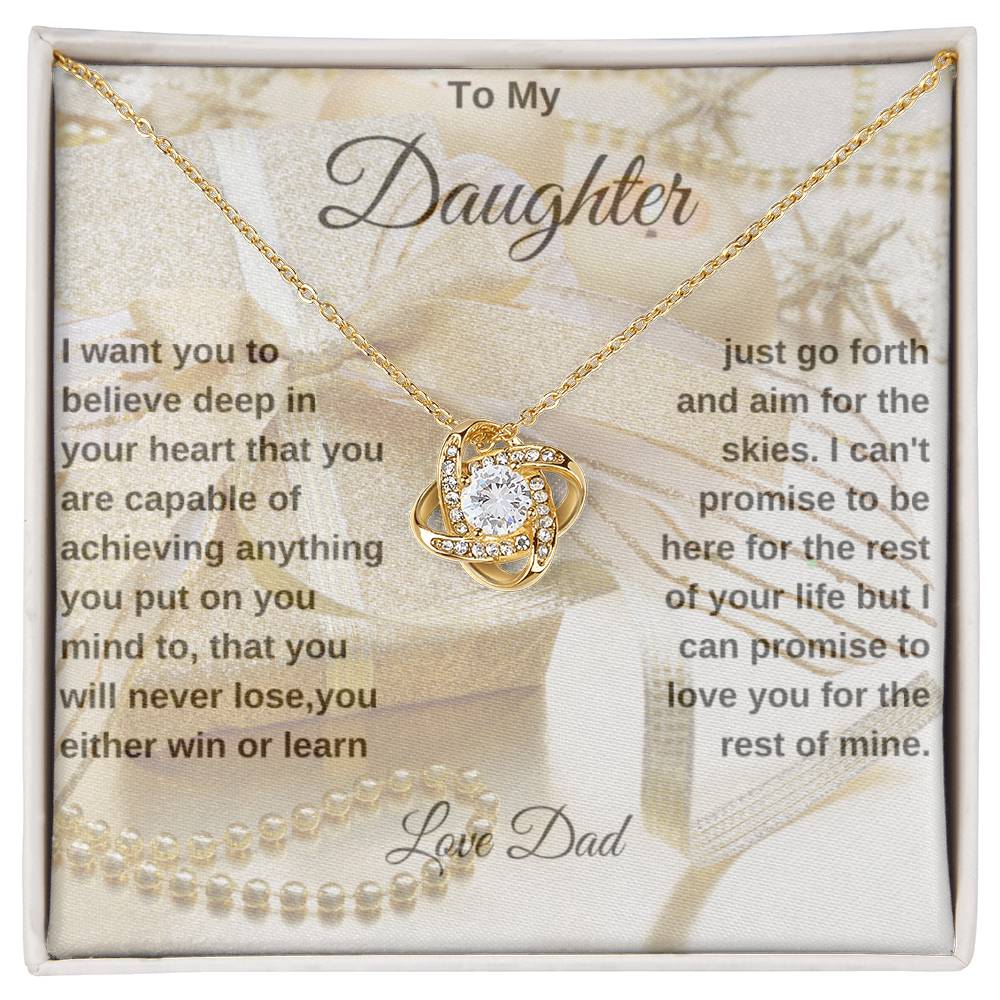 Always Daddy's Little Girl Love Knot Necklace