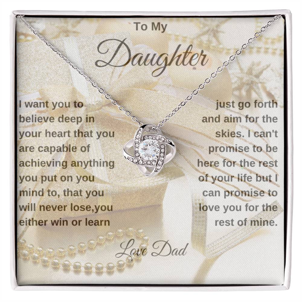 Always Daddy's Little Girl Love Knot Necklace