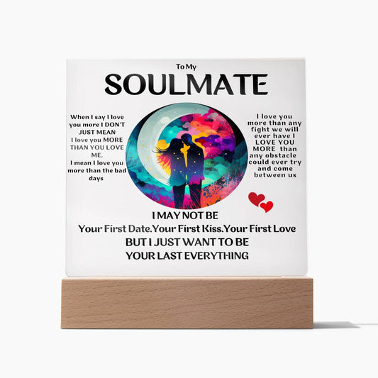 Soulmate Circle Of Embrace Acrylic Plaque