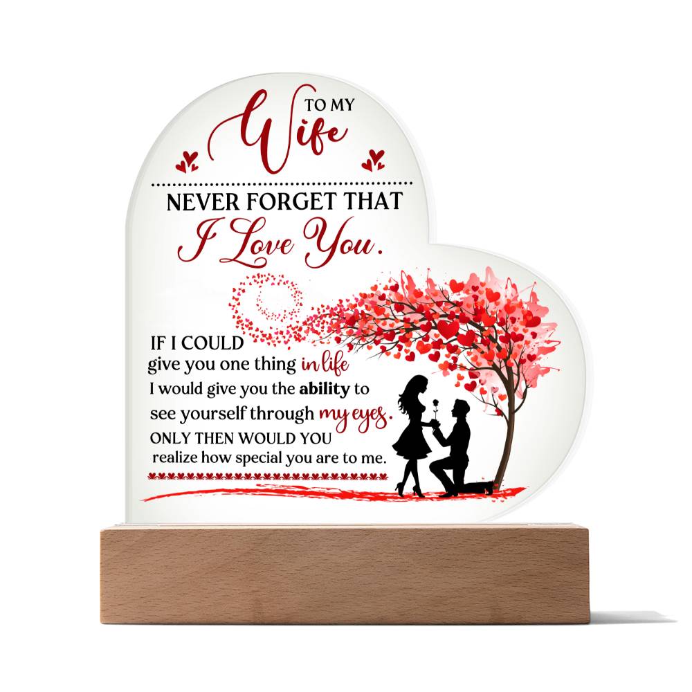 Never Forget That I Love You Acrylic Plaque