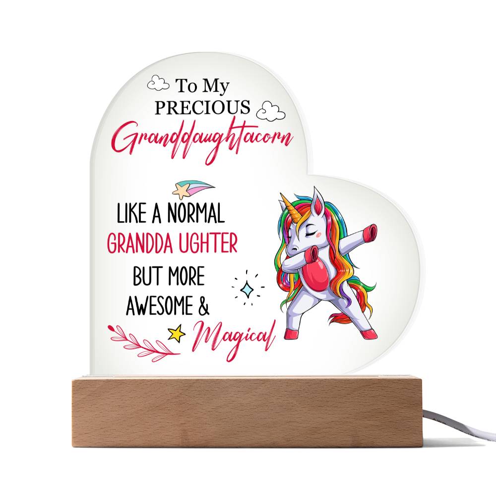 My Precious Granddaughtacorn You Are Magical Acrylic Night Light