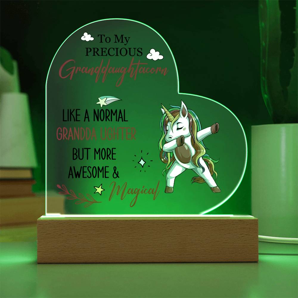 My Precious Granddaughtacorn You Are Magical Acrylic Night Light