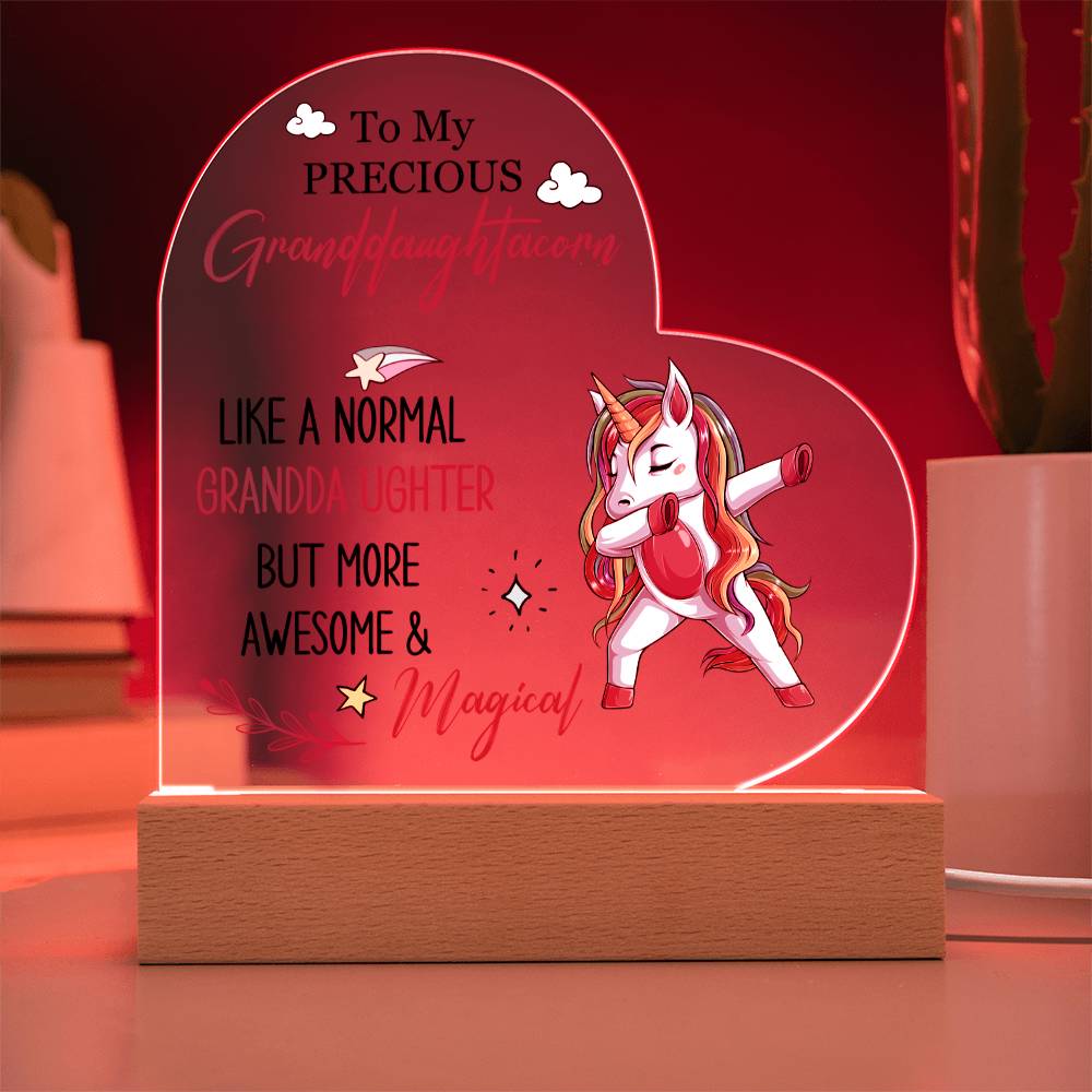 My Precious Granddaughtacorn You Are Magical Acrylic Night Light