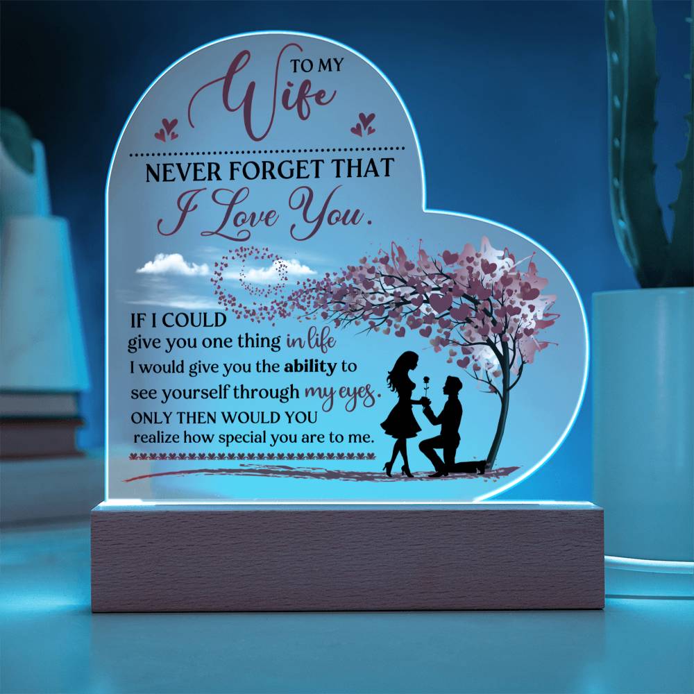 Never Forget That I Love You Acrylic Plaque