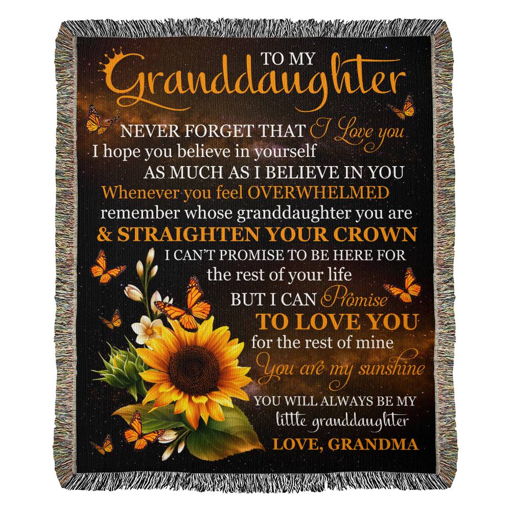 Granddaughter Sunflowers In Your Life Blanket