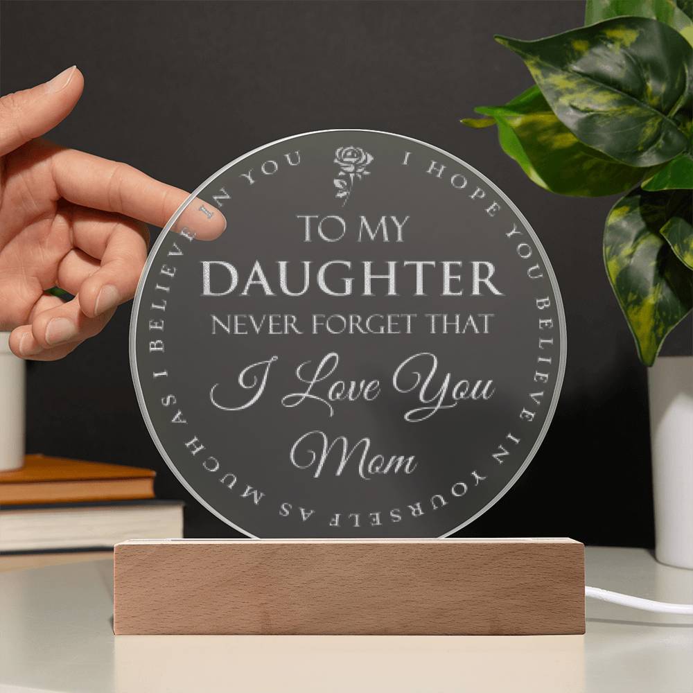 Circle Of Love Daughter Acrylic Night Light