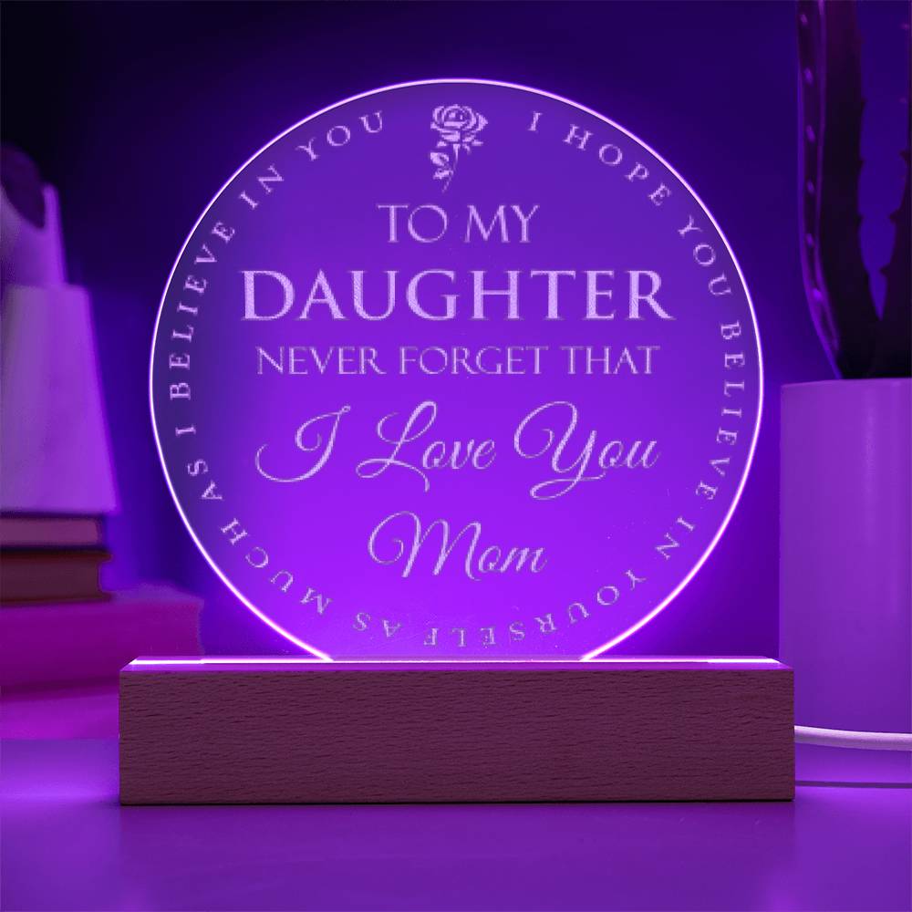 Circle Of Love Daughter Acrylic Night Light