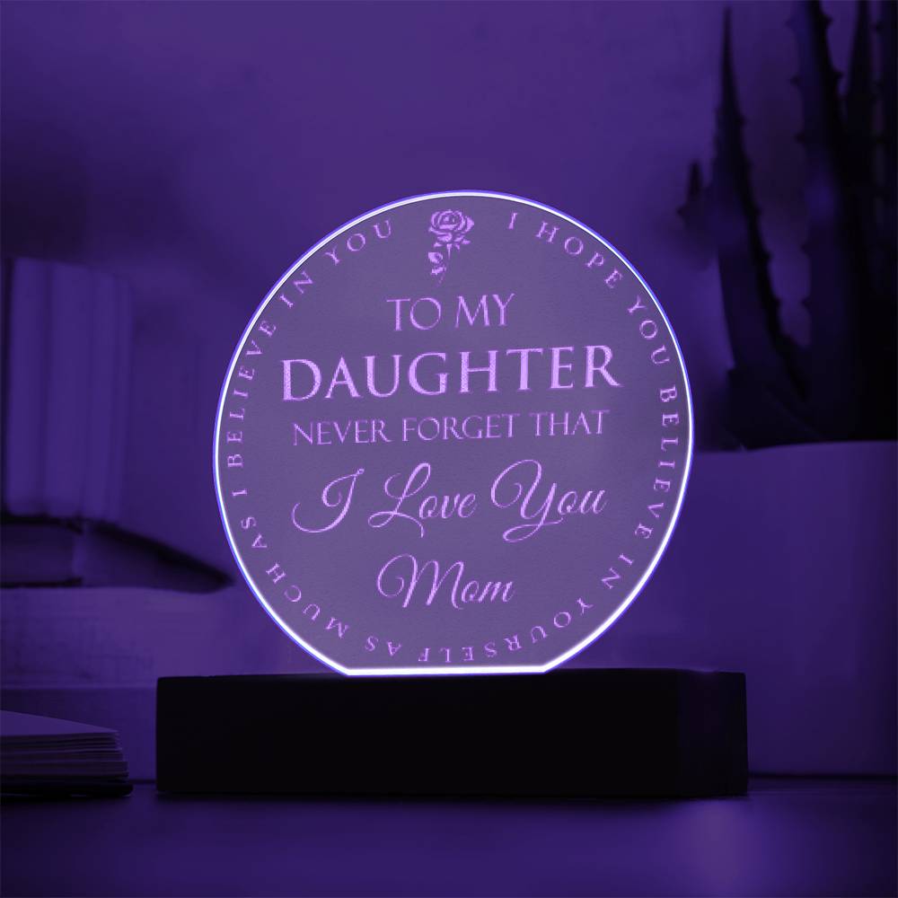 Circle Of Love Daughter Acrylic Night Light