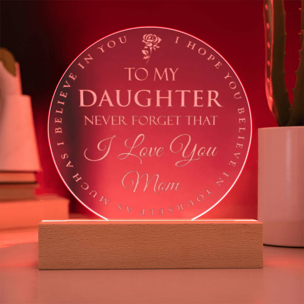 Circle Of Love Daughter Acrylic Night Light