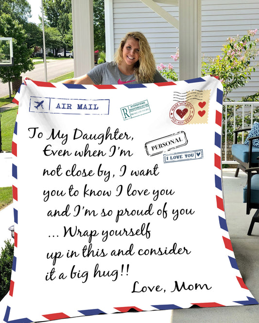 Personalized Love Letter To My Daughter Premium Sherpa Blanket 50X60