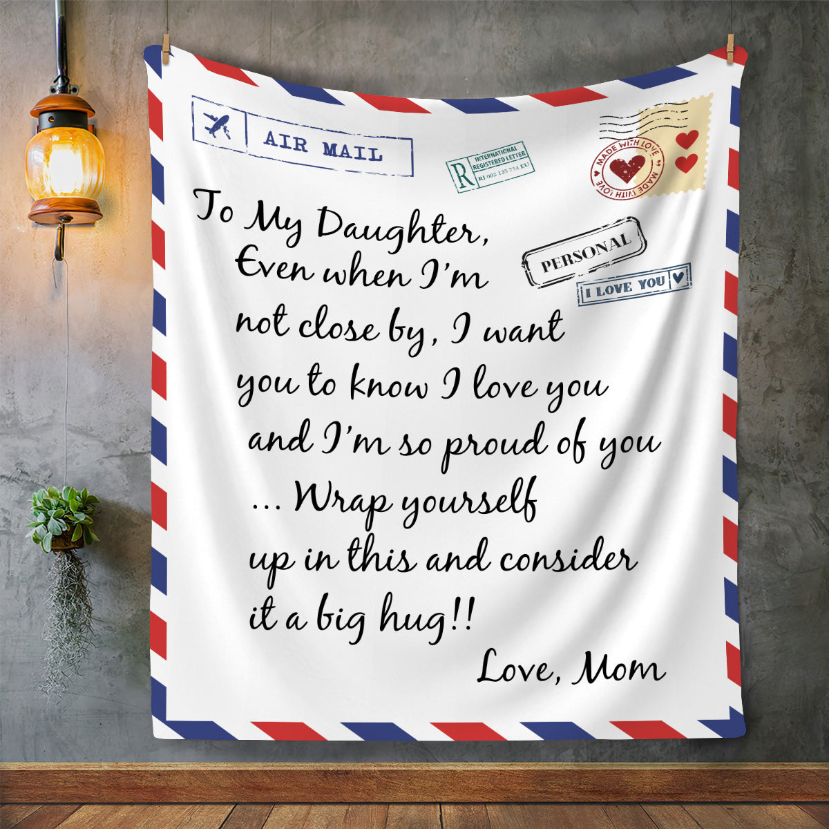 Personalized Love Letter To My Daughter Premium Sherpa Blanket 50X60