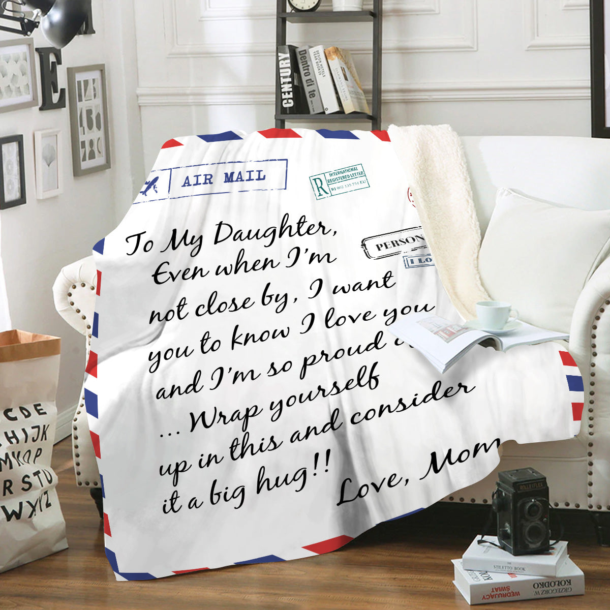 Personalized Love Letter To My Daughter Premium Sherpa Blanket 50X60